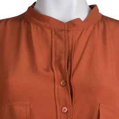 Stella McCartney Brick Orange Long Sleeve Silk Blouse L For Women -Stella McCartney Sales luxury women stella mccartney used clothes p79509 004