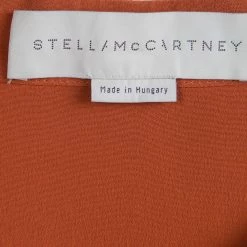 Stella McCartney Brick Orange Long Sleeve Silk Blouse L For Women -Stella McCartney Sales luxury women stella mccartney used clothes p79509 005