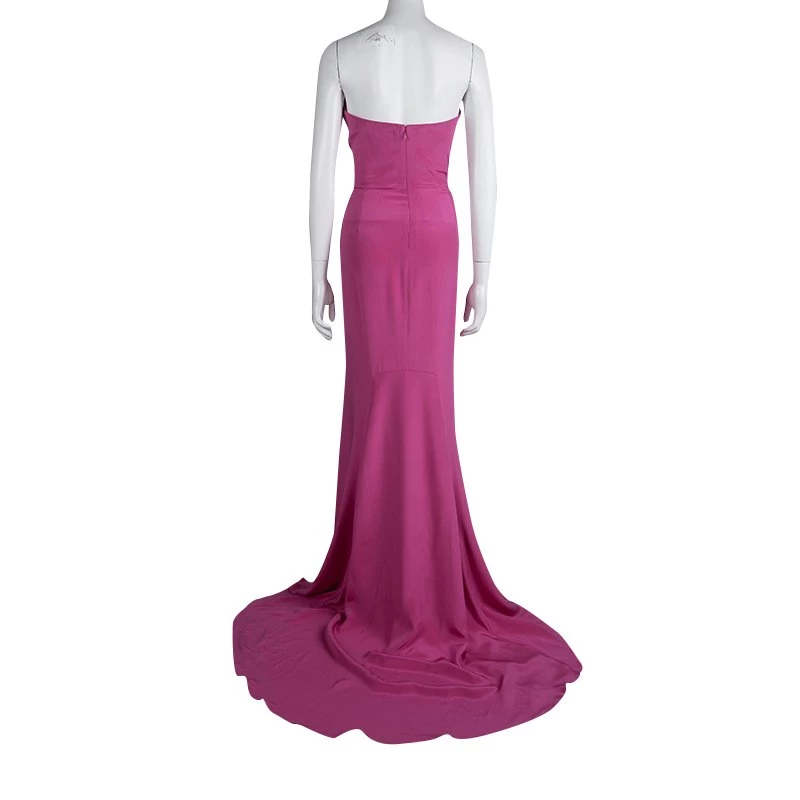 Stella McCartney Pink Silk Strapless Reese Gown L For Women 5 Stella McCartney Pink Silk Strapless Reese Gown L For Women - Image 3