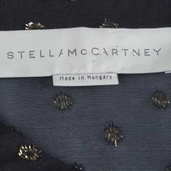 Stella McCartney Navy Blue Metallic Clip Dot Long Sleeve Jumpsuit M For Women -Stella McCartney Sales luxury women stella mccartney used clothes p84447 004