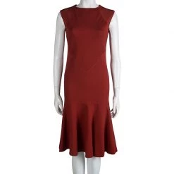 Stella Mccartney Red Knit Paneled Sleeveless Dress M For Women -Stella McCartney Sales luxury women stella mccartney used clothes p86376 002