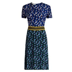 Stella McCartney Multicolor Blossom Printed Silk Short Sleeve Dress M For Women