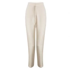 Stella McCartney Beige Satin Side Panel Detail Tailored Trousers M For Women