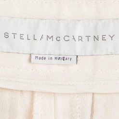 Stella McCartney Beige Satin Side Panel Detail Tailored Trousers M For Women -Stella McCartney Sales luxury women stella mccartney used clothes p93423 0005