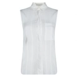 Stella McCartney White Cotton Sleeveless Shirt XS For Women