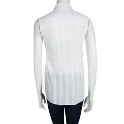 Stella McCartney White Cotton Sleeveless Shirt XS For Women -Stella McCartney Sales luxury women stella mccartney used clothes p95600 003