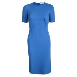 Stella McCartney Blue Short Sleeve Sheath Dress XS For Women