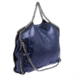 Stella McCartney Blue Faux Python Small Falabella Tote For Women -Stella McCartney Sales luxury women stella mccartney used handbags p100873 0003