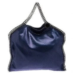Stella McCartney Blue Faux Python Small Falabella Tote For Women -Stella McCartney Sales luxury women stella mccartney used handbags p100873 0004