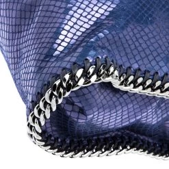 Stella McCartney Blue Faux Python Small Falabella Tote For Women -Stella McCartney Sales luxury women stella mccartney used handbags p100873 0010