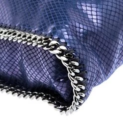 Stella McCartney Blue Faux Python Small Falabella Tote For Women -Stella McCartney Sales luxury women stella mccartney used handbags p100873 0011