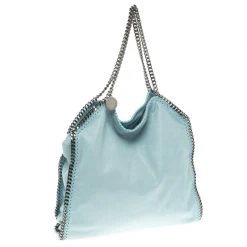 Stella McCartney Powdered Blue Faux Leather Falabella Tote For Women -Stella McCartney Sales luxury women stella mccartney used handbags p101082 003