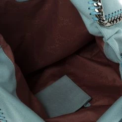 Stella McCartney Powdered Blue Faux Leather Falabella Tote For Women -Stella McCartney Sales luxury women stella mccartney used handbags p101082 007