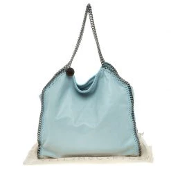 Stella McCartney Powdered Blue Faux Leather Falabella Tote For Women -Stella McCartney Sales luxury women stella mccartney used handbags p101082 010