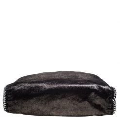 Stella McCartney Black Iridescent Faux Leather Large Falabella Tote For Women -Stella McCartney Sales luxury women stella mccartney used handbags p103021 006