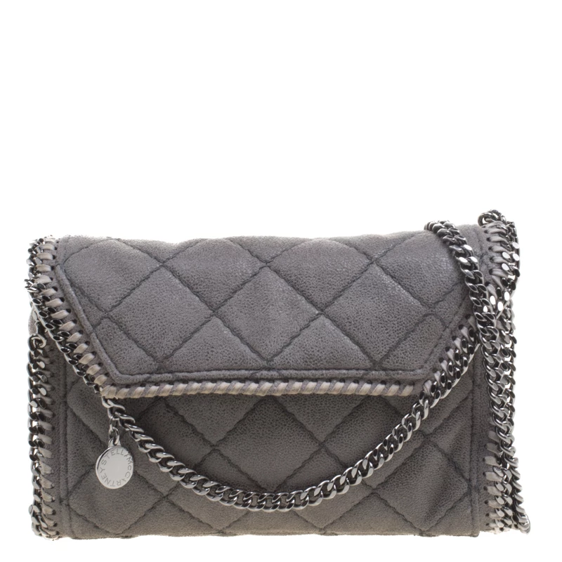 Stella McCartney Grey Faux Leather Falabella Crossbody Bag For Women 3 Stella McCartney Grey Faux Leather Falabella Crossbody Bag For Women