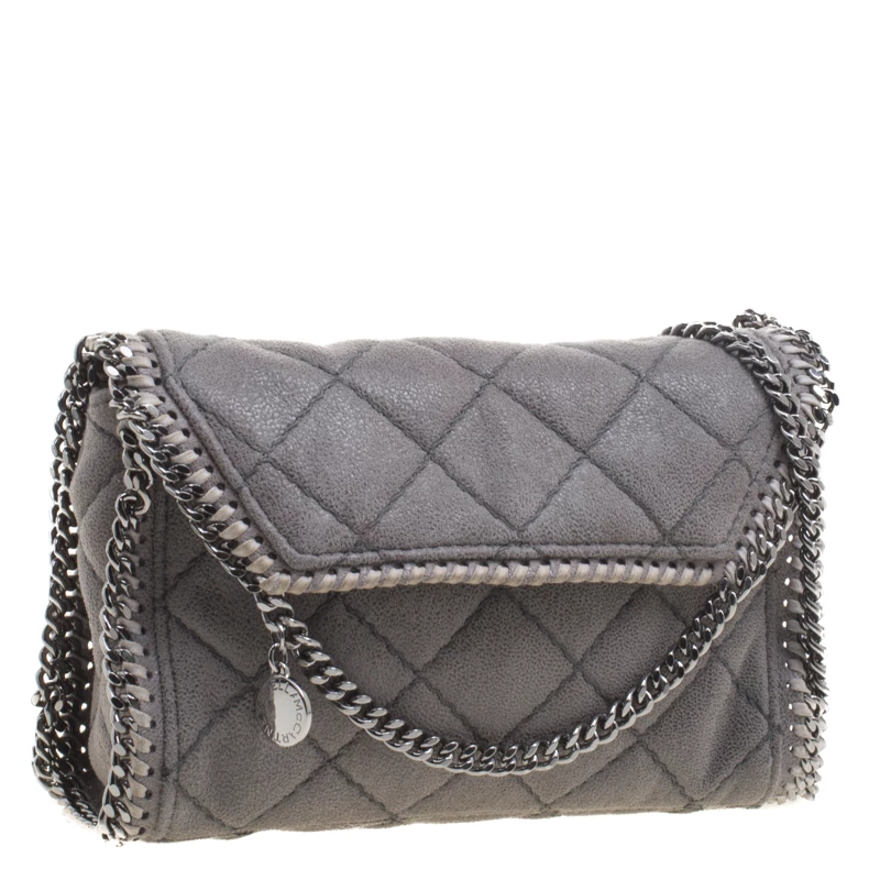 Stella McCartney Grey Faux Leather Falabella Crossbody Bag For Women 5 Stella McCartney Grey Faux Leather Falabella Crossbody Bag For Women - Image 3