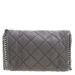 Stella McCartney Grey Faux Leather Falabella Crossbody Bag For Women 16 Stella McCartney Grey Faux Leather Falabella Crossbody Bag For Women -Stella McCartney Sales luxury women stella mccartney used handbags p103281 004