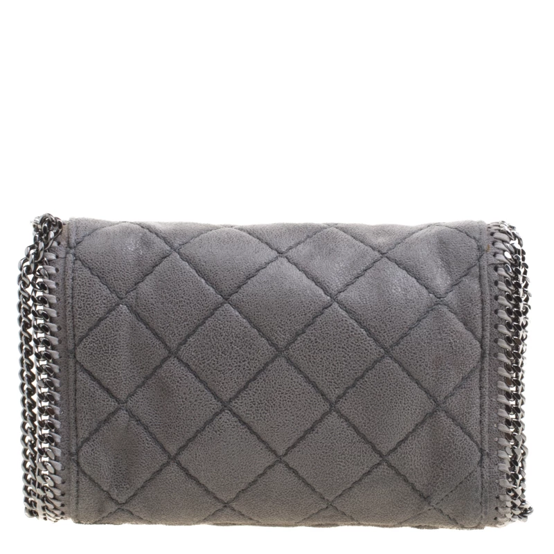 Stella McCartney Grey Faux Leather Falabella Crossbody Bag For Women 6 Stella McCartney Grey Faux Leather Falabella Crossbody Bag For Women - Image 4