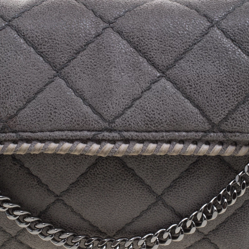 Stella McCartney Grey Faux Leather Falabella Crossbody Bag For Women 7 Stella McCartney Grey Faux Leather Falabella Crossbody Bag For Women - Image 5