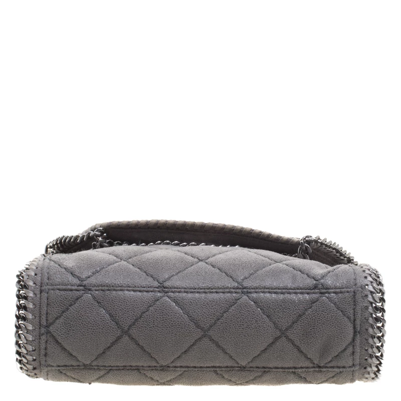 Stella McCartney Grey Faux Leather Falabella Crossbody Bag For Women 8 Stella McCartney Grey Faux Leather Falabella Crossbody Bag For Women - Image 6