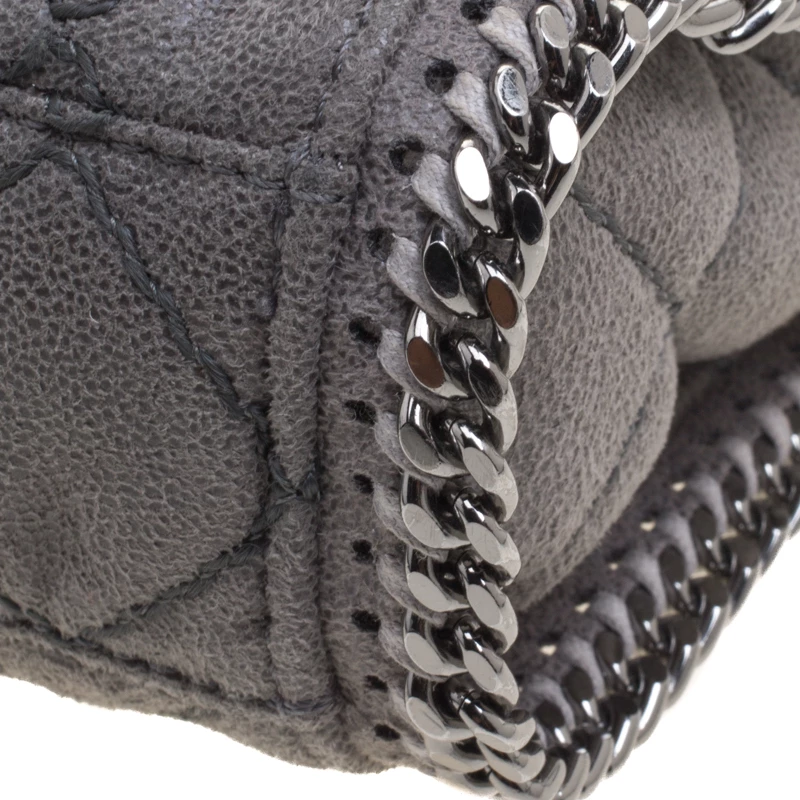 Stella McCartney Grey Faux Leather Falabella Crossbody Bag For Women 13 Stella McCartney Grey Faux Leather Falabella Crossbody Bag For Women - Image 11