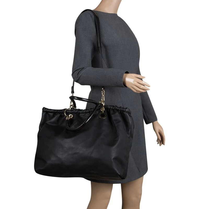 Stella McCartney Black Leather Shopper Tote For Women 4 Stella McCartney Black Leather Shopper Tote For Women - Image 2