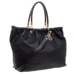 Stella McCartney Black Leather Shopper Tote For Women 17 Stella McCartney Black Leather Shopper Tote For Women -Stella McCartney Sales luxury women stella mccartney used handbags p106813 003