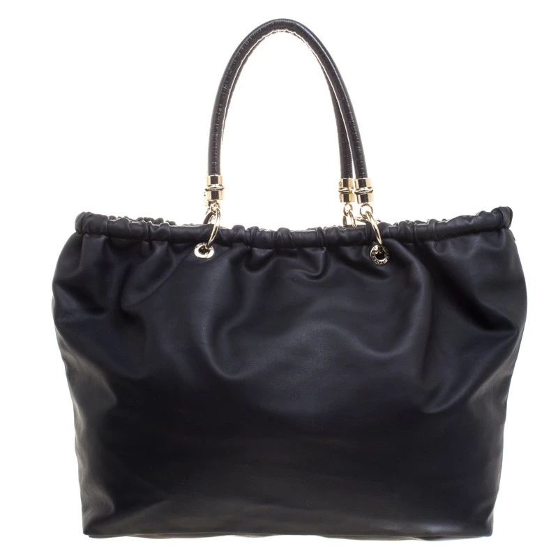 Stella McCartney Black Leather Shopper Tote For Women 6 Stella McCartney Black Leather Shopper Tote For Women - Image 4