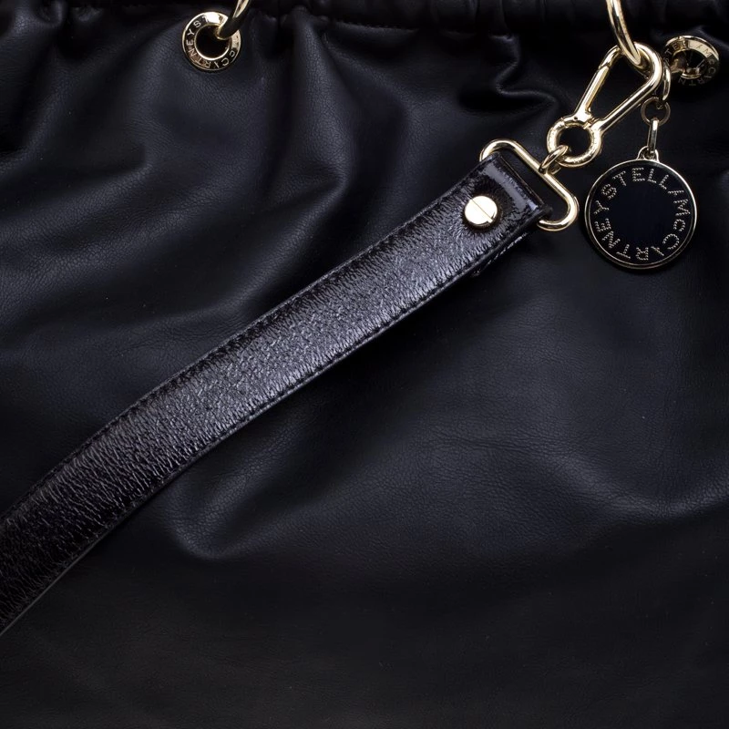 Stella McCartney Black Leather Shopper Tote For Women 7 Stella McCartney Black Leather Shopper Tote For Women - Image 5