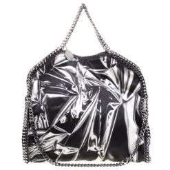 Stella McCartney Black/White Satin Small Falabella Tote For Women