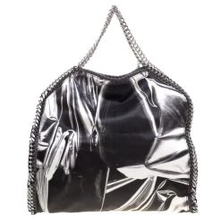 Stella McCartney Black/White Satin Small Falabella Tote For Women -Stella McCartney Sales luxury women stella mccartney used handbags p107114 004