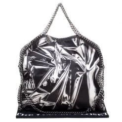 Stella McCartney Black/White Satin Small Falabella Tote For Women -Stella McCartney Sales luxury women stella mccartney used handbags p107114 009
