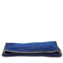 Stella McCartney Blue Faux Leather Falabella Foldover Clutch For Women -Stella McCartney Sales luxury women stella mccartney used handbags p107134 006
