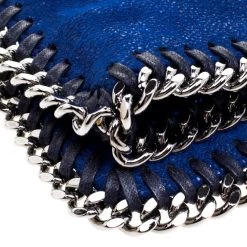 Stella McCartney Blue Faux Leather Falabella Foldover Clutch For Women -Stella McCartney Sales luxury women stella mccartney used handbags p107134 010