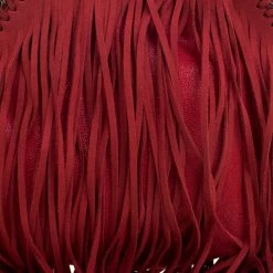 Stella McCartney Red Faux Leather Mini Falabella Fringe Tote For Women -Stella McCartney Sales luxury women stella mccartney used handbags p109368 005