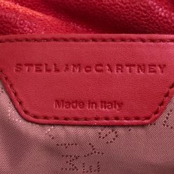 Stella McCartney Red Faux Leather Mini Falabella Fringe Tote For Women -Stella McCartney Sales luxury women stella mccartney used handbags p109368 008