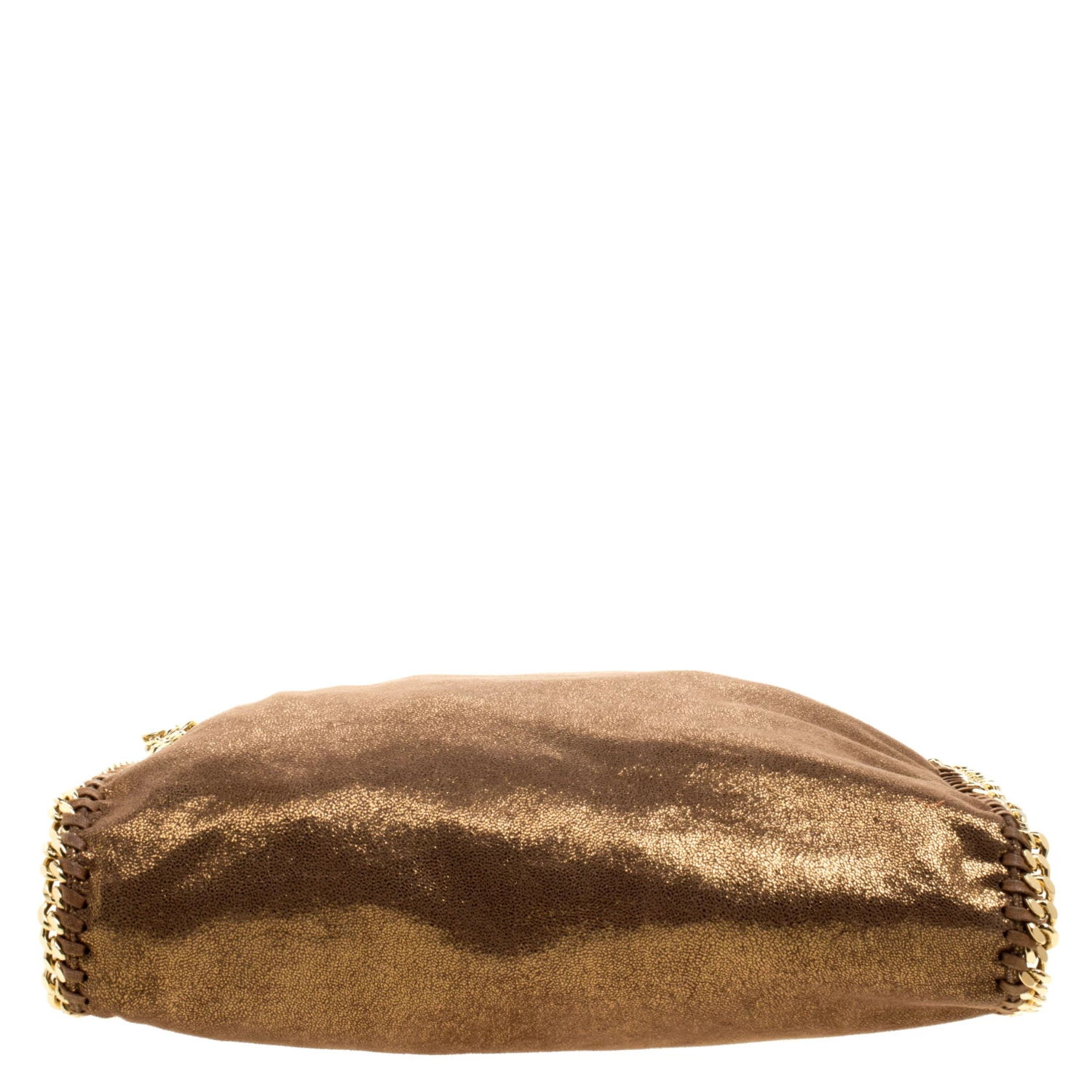 Stella McCartney Metallic Gold Faux Leather Small Falabella Tote For Women 9 Stella McCartney Metallic Gold Faux Leather Small Falabella Tote For Women - Image 7