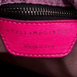 Stella McCartney Pink Faux Python Small Falabella Tote For Women -Stella McCartney Sales luxury women stella mccartney used handbags p114310 0009
