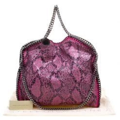 Stella McCartney Pink Faux Python Small Falabella Tote For Women -Stella McCartney Sales luxury women stella mccartney used handbags p114310 0010