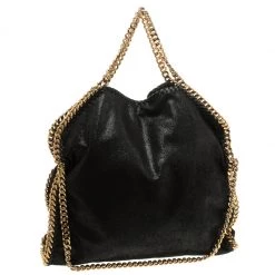 Stella McCartney Black Shaggy Deer Faux Leather Small Falabella Tote For Women 15 Stella McCartney Black Shaggy Deer Faux Leather Small Falabella Tote For Women -Stella McCartney Sales luxury women stella mccartney used handbags p115187 003