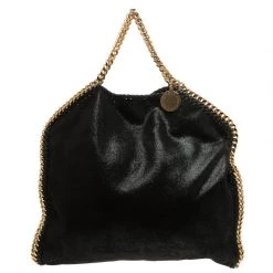 Stella McCartney Black Shaggy Deer Faux Leather Small Falabella Tote For Women 16 Stella McCartney Black Shaggy Deer Faux Leather Small Falabella Tote For Women -Stella McCartney Sales luxury women stella mccartney used handbags p115187 004
