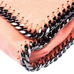 Stella McCartney Peach Faux Leather Falabella Shoulder Bag For Women -Stella McCartney Sales luxury women stella mccartney used handbags p117806 0012