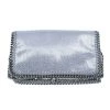 Stella McCartney Silver Faux Leather Falabella Clutch For Women
