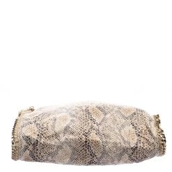 Stella McCartney Beige Faux Python Small Falabella Tote For Women -Stella McCartney Sales luxury women stella mccartney used handbags p119297 006