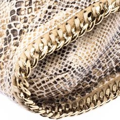 Stella McCartney Beige Faux Python Small Falabella Tote For Women -Stella McCartney Sales luxury women stella mccartney used handbags p119297 010