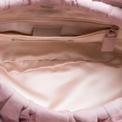 Stella McCartney Pink Faux Suede Pleated Shoulder Bag For Women 20 Stella McCartney Pink Faux Suede Pleated Shoulder Bag For Women -Stella McCartney Sales luxury women stella mccartney used handbags p123254 007