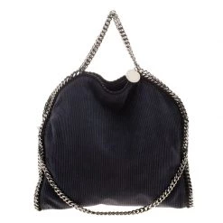 Stella McCartney Blue Corduroy Small Falabella Tote For Women