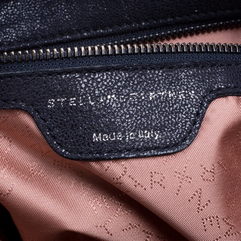 Stella McCartney Dark Blue Faux Leather Flap Shoulder Bag For Women 10 Stella McCartney Dark Blue Faux Leather Flap Shoulder Bag For Women - Image 8