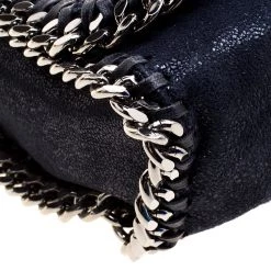 Stella McCartney Dark Blue Faux Leather Flap Shoulder Bag For Women 22 Stella McCartney Dark Blue Faux Leather Flap Shoulder Bag For Women -Stella McCartney Sales luxury women stella mccartney used handbags p123399 010